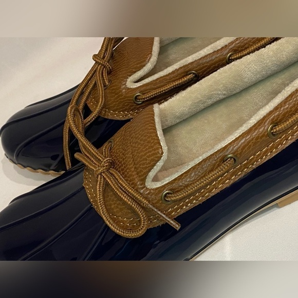 NWT JBU by Jambu Women’s Woodbury Waterproof Duck Shoes Navy/Tan Size 10M - Picture 14 of 16